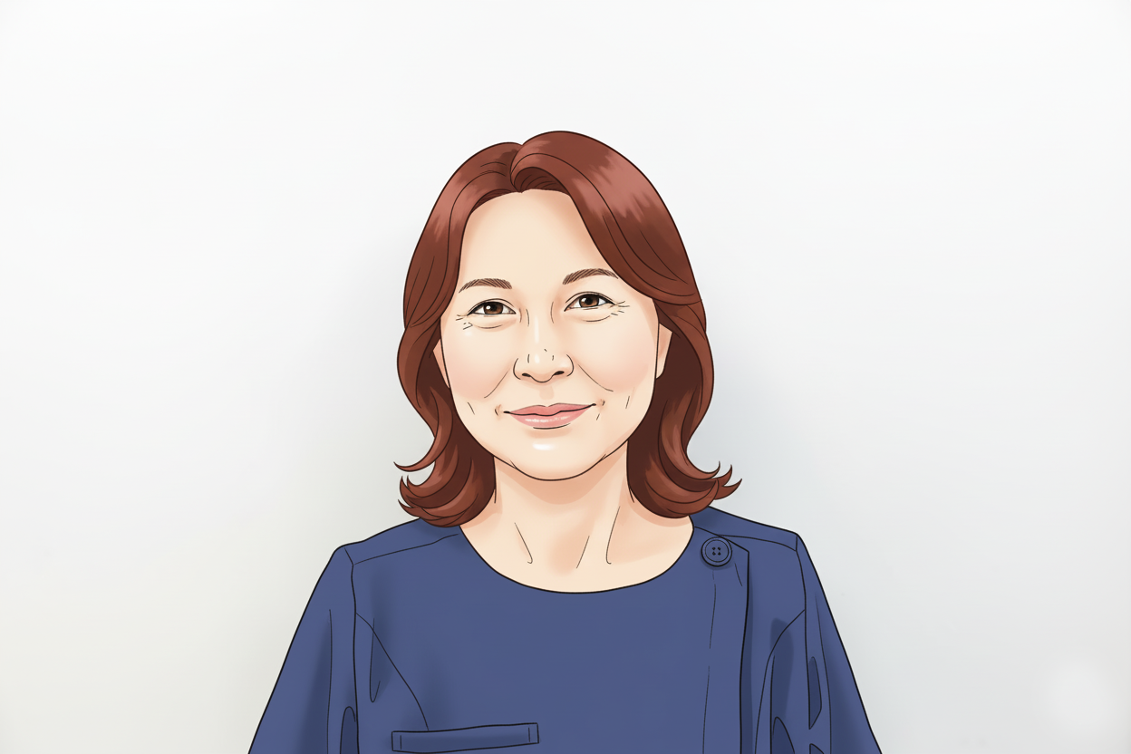 徳永晃子院長の似顔絵